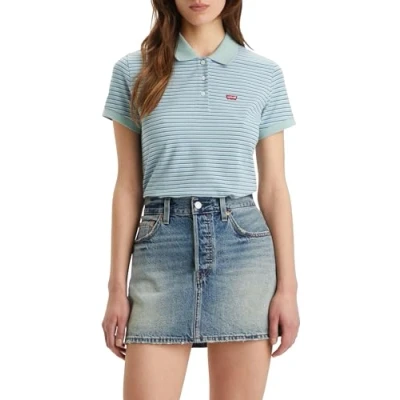 Afbeelding van Levi&#039;s Dames Levis Hm Polo Shirt, Badlands Streep Blauw, S