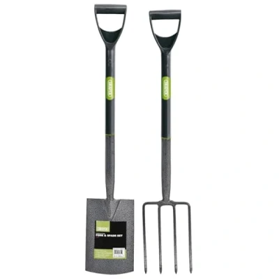 Afbeelding van Draper 83971 Tuinvork en Spade Set Carbon Steel Tuinieren &amp; Toewijzingsset Gehard