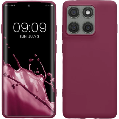 Afbeelding van kwmobile telefoonhoesje geschikt voor Motorola Edge 60 Pro Hoesje smartphone Back cover in magenta lila