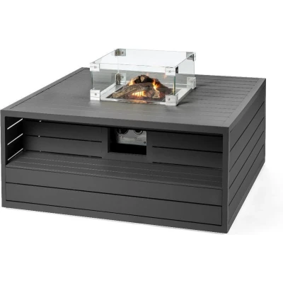 Afbeelding van Happy Cocooning Cocoon Table Vierkant Aluminium Antraciet