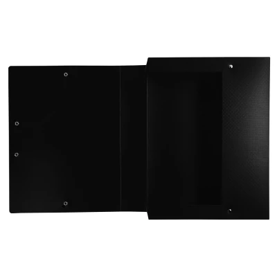 Afbeelding van Exacompta 59881E archiefdoos Exabox van PP met etiket 700µ, achterkant 60 mm ondoorzichtig, DIN A4, zwart