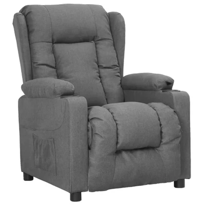 Afbeelding van vidaXL Fauteuil verstelbaar stof lichtgrijs