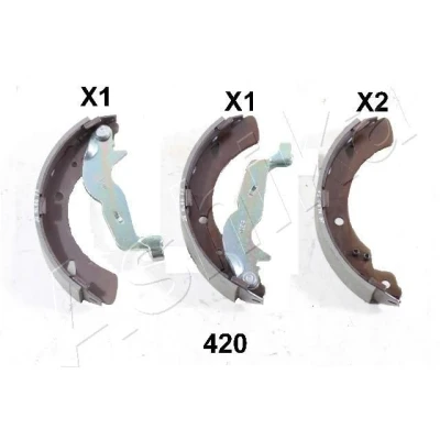 Afbeelding van ASHIKA 55 04 420 Remschoenen 200mm 35mm HONDA: Civic VII Hatchback (EU, EP, EV) 1.4 i 2001 2005