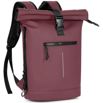 Afbeelding van Ibenzoa® Lichte en Waterdichte Rolltop Rugzak voor Laptop, Reizen Dagelijks Gebruik