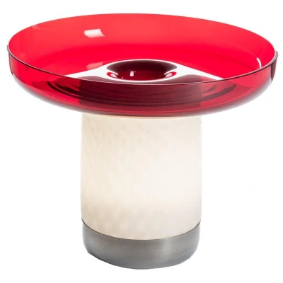 Afbeelding van Artemide Bontà tafellamp met schaal LED oplaadbaar rood