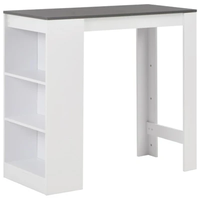 Afbeelding van Bartafel Met Schap 110X50X103 Cm Eikenkleurig 1 / Grijs
