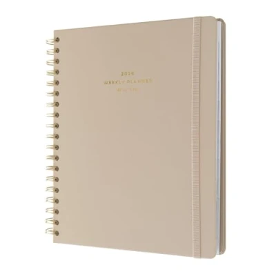 Afbeelding van Kokonote Academic Diary 2025 2026 Week To View Misty Gray Planner With Stickers &amp; Tabs, Student Essentials For University, Back School Stationery