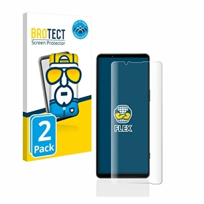 Afbeelding van BROTECT Screenprotector voor Sony Xperia 1 V Folie Beschermfolie transparant volledig dekking (2 Stuks)