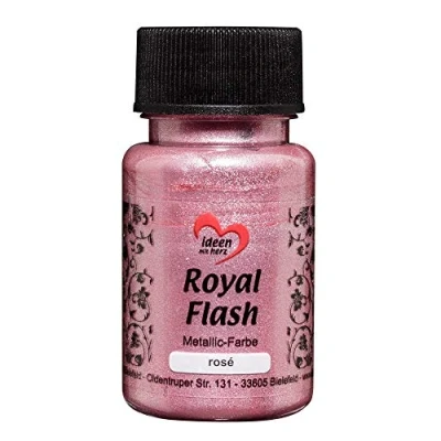Afbeelding van Royal Flash, acrylverf, metallic, met fijnste glitterdeeltjes, 50 ml (rosé)