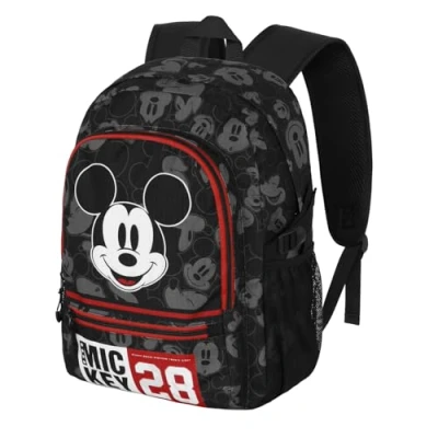 Afbeelding van Disney Mickey Mouse Year FAN Fight Rugzak 2.2, zwart, 31 x 44 cm, inhoud 24 l, Zwarte Mouse, Eén maat, 2.2