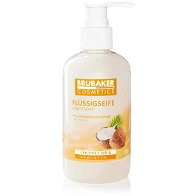 Afbeelding van BRUBAKER Cosmetica Handzeep Vloeibare Zeep Kokosnoot 240 ML in een Praktische Dispenser Reinigt Zacht en Hydrateert