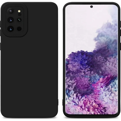 Afbeelding van Cadorabo Hoesje geschikt voor Samsung Galaxy S20 PLUS in FLUID ZWART Beschermhoes TPU silicone Cover Case