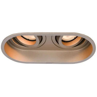 Afbeelding van Artdelight Rex2 Inbouwspot 175 X 92 Mm, 2 Ø 86 81 Mm Inbouwmaat Champagne