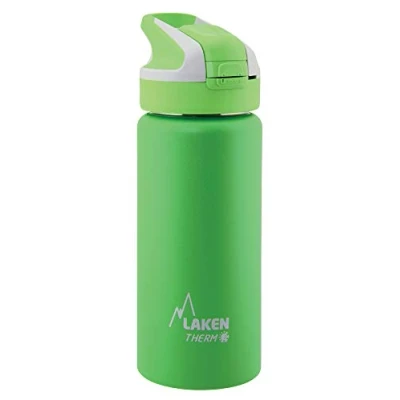Afbeelding van Laken herbruikbare thermische fles top van roestvrij staal met automatische dop en veiligheidssluiting, 500 ml, groen