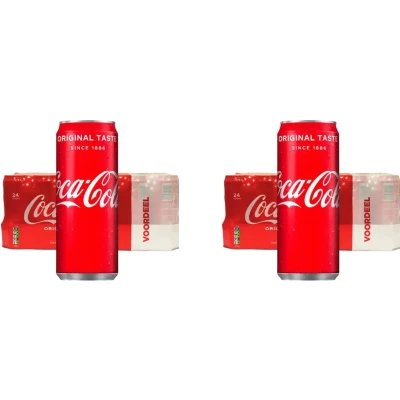 Afbeelding van Coca Cola Regular sleekcan Duo Pack 2x 24x33 cl NL