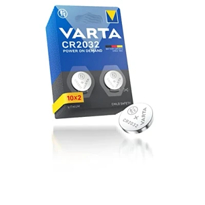 Afbeelding van VARTA Batterijen Knoopcellen CR2032, verpakking van 20, Power on Demand, Lithium, 3V, kindveilige verpakking, voor Smart Home apparaten, autosleutels en andere toepassingen [Exclusief bij Amazon]