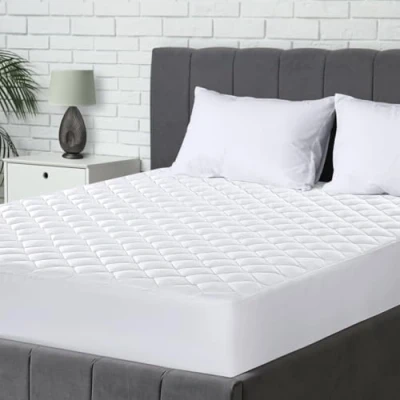 Afbeelding van Utopia Bedding Gewatteerde Ingerichte Matrasbeschermer 180x200cm, Matrashoezen met diepe zakken tot 38 cm, superzachte Matrasdekken rondom elastiek heeft, niet waterdicht (Wit)