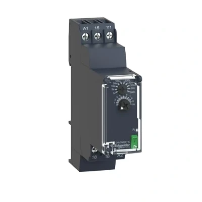 Afbeelding van Schneider opkomstvertraagd tijdrelais monofunctie start voeding 0 05 sec 300 uur 24vacdc 110 240vac 1x w re22r1amr