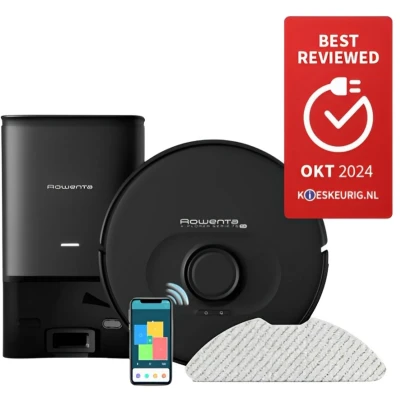 Afbeelding van Rowenta X Plorer Serie 75S+ RR8585 Robotstofzuiger met dweilfunctie Automatisch leegstation Zwart