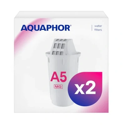 Afbeelding van Aquaphor A5 Mg Pack 2 met magnesium waterfilterpatroon, wit, 350 l