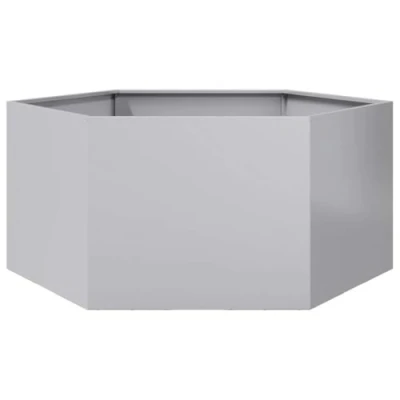 Afbeelding van vidaXL Plantenbak zeshoek 104x90x45 cm gegalvaniseerd staal
