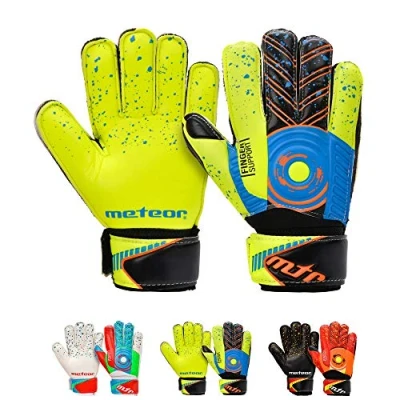 Afbeelding van meteor Voetbal keeperhandschoenen handschoenen voor kinderen jongens DEFENCE (#8, Geel)