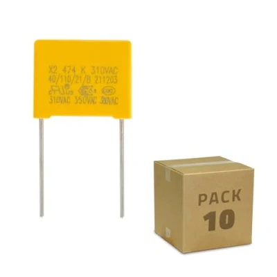 Afbeelding van LEDKIA LIGHTING Doos met 10St LED Anti Flicker Condensatoren 0.47uF 310V AC Geel