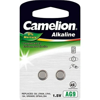Afbeelding van LR45 Knoopcel Alkaline 1.5 V 60 mAh Camelion AG9 2 stuk(s)