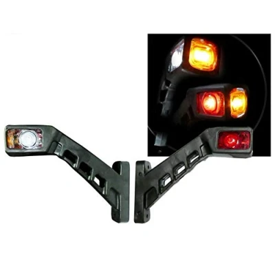 Afbeelding van A1 2 x LED contourverlichting, positielicht, begrenzingslichten, markeringslicht voor vrachtwagens en aanhangers, verlichting, schuine zijmarkeringslichten, 12 V, 24 V