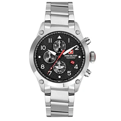 Afbeelding van SWISS MILITARY SMWGI2101501 Analoog kwartshorloge voor heren, met roestvrijstalen armband, zilver