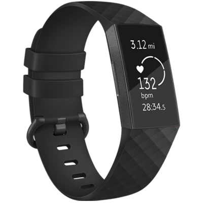 Afbeelding van Siliconen bandje voor de Fitbit Charge 3 / 4 Zwart iMoshion En TPU (zacht)