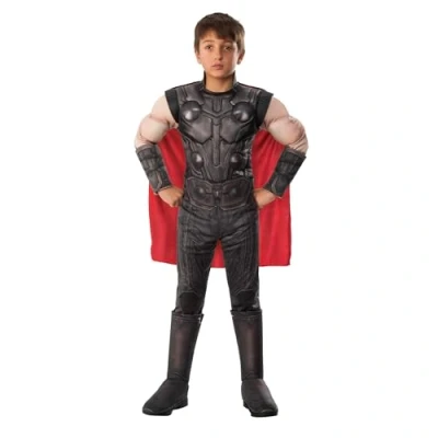 Afbeelding van Rubie&#039;s Officiële Avengers Endgame Thor, Deluxe Kinderkostuum Medium, leeftijd 5 7, Hoogte 132 cm, Wereldboekdag