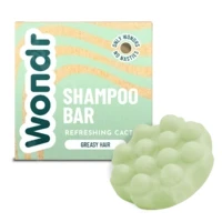 Afbeelding van WONDR Shampoo bar Refreshing Cactus Vet haar Meer volume Sulfaatvrij 55g