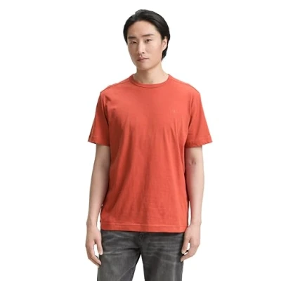 Afbeelding van TOM TAILOR Heren 1045627 T shirt, 38321 Roest Rood, L, L
