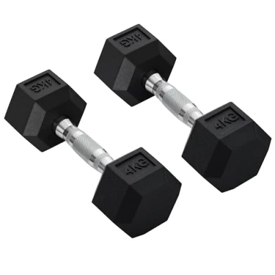 Afbeelding van HOMCOM Set van 2 korte halters in zeshoekige vorm A91 015V01