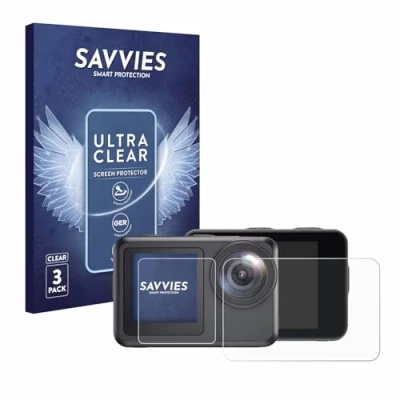 Afbeelding van Savvies Screenprotector voor Akaso Brave 7 LE Folie Beschermfolie transparant (6 Stuks)