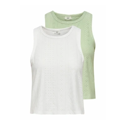 Afbeelding van JDY 2 PACK Top, Dames, Maat: XS, Cloud dancer