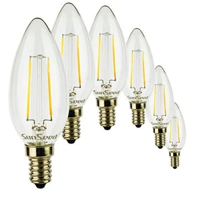 Afbeelding van SunSeed® gloeidraad LED kaars lamp E14 2W vervangt 25W neutraal wit 4000K