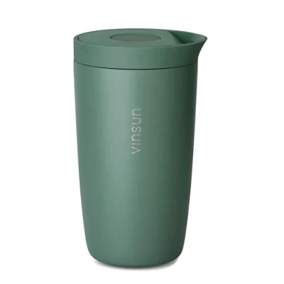 Afbeelding van Vinsun Thermosbeker Koffie to go 350ml Roestvrij Stal, Dubbelwandig geïsoleerd, Lekvrije Reisbeker voor Warme en Koude Dranken Koffiebeker met Quick Press sluiting