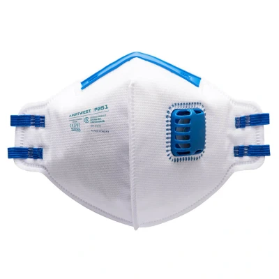 Afbeelding van FFP2 Plat Gevouwen Masker met Ventiel (PK20) maat , White