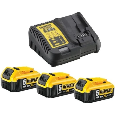 Afbeelding van DeWalt DCB115P3 18V starterset (3x 5.0Ah accu) DCB184 + oplader DCB115