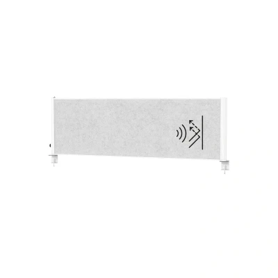 Afbeelding van MAULconnecto scheidingsysteem Uplight 160x50 cm lichtgrijs Frame wit