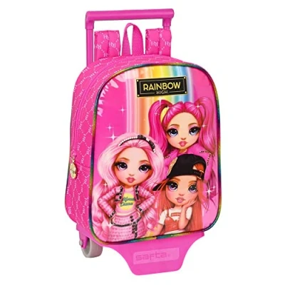 Afbeelding van Schoolrugzak met Wielen Rainbow High Fuchsia (22 x 28 10 cm)