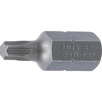 Afbeelding van BGS 4871 Bit lengte 30 mm 10 (3/8&quot;) buitenzeskant T profiel (voor Torx) T30