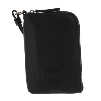 Afbeelding van FREDsBRUDER Leren Schoudertas mobiele telefoon FB Mobile Bag Black Zwart