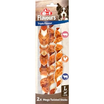 Afbeelding van 10x 8in1 Triple Flavour Mega Twisted Sticks 140 gr
