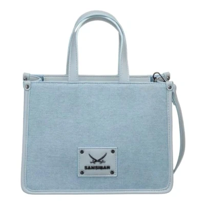 Afbeelding van Sansibar Handtas Schoudertas Mini Tote Bag Jeans Lichtblauw