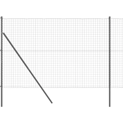 Afbeelding van vidaXL Euro Fence met 7 palen 1.6x10 m Gegalvaniseerd staal Grijs