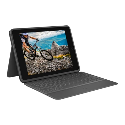 Afbeelding van Logitech Rugged Folio hoes met toetsenbord iPad 10,2 inch zwart