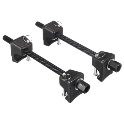 Afbeelding van SIXTOL MECHANIC SPRING SET 4, heavy duty, 2 stuks auto veerspanners met splint, 380 mm montagespanner, tuning, verlaging veerpoten en schokdemper, chassisveer, spanner voor universele personenauto&#039;s